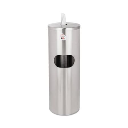 2XL 2XL, Standing Stainless Wipes Dispener, Cylindrical, 5gal, Stainless Steel L65